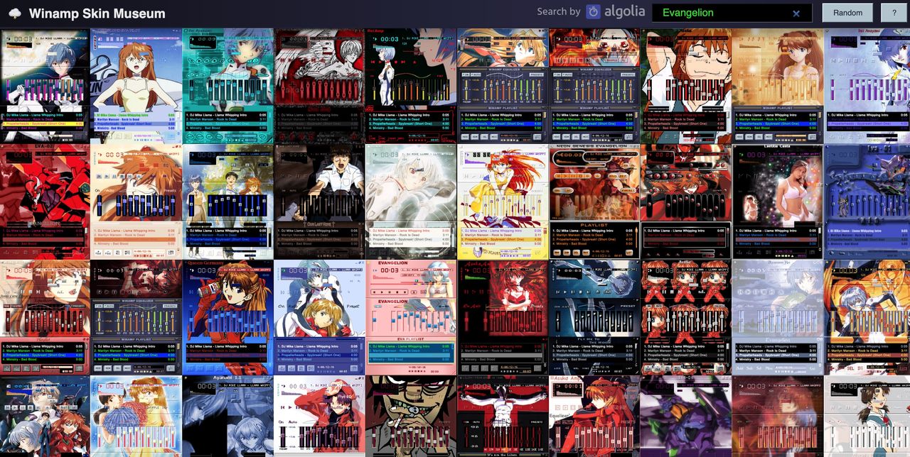 Check out the Winamp Skin Museum