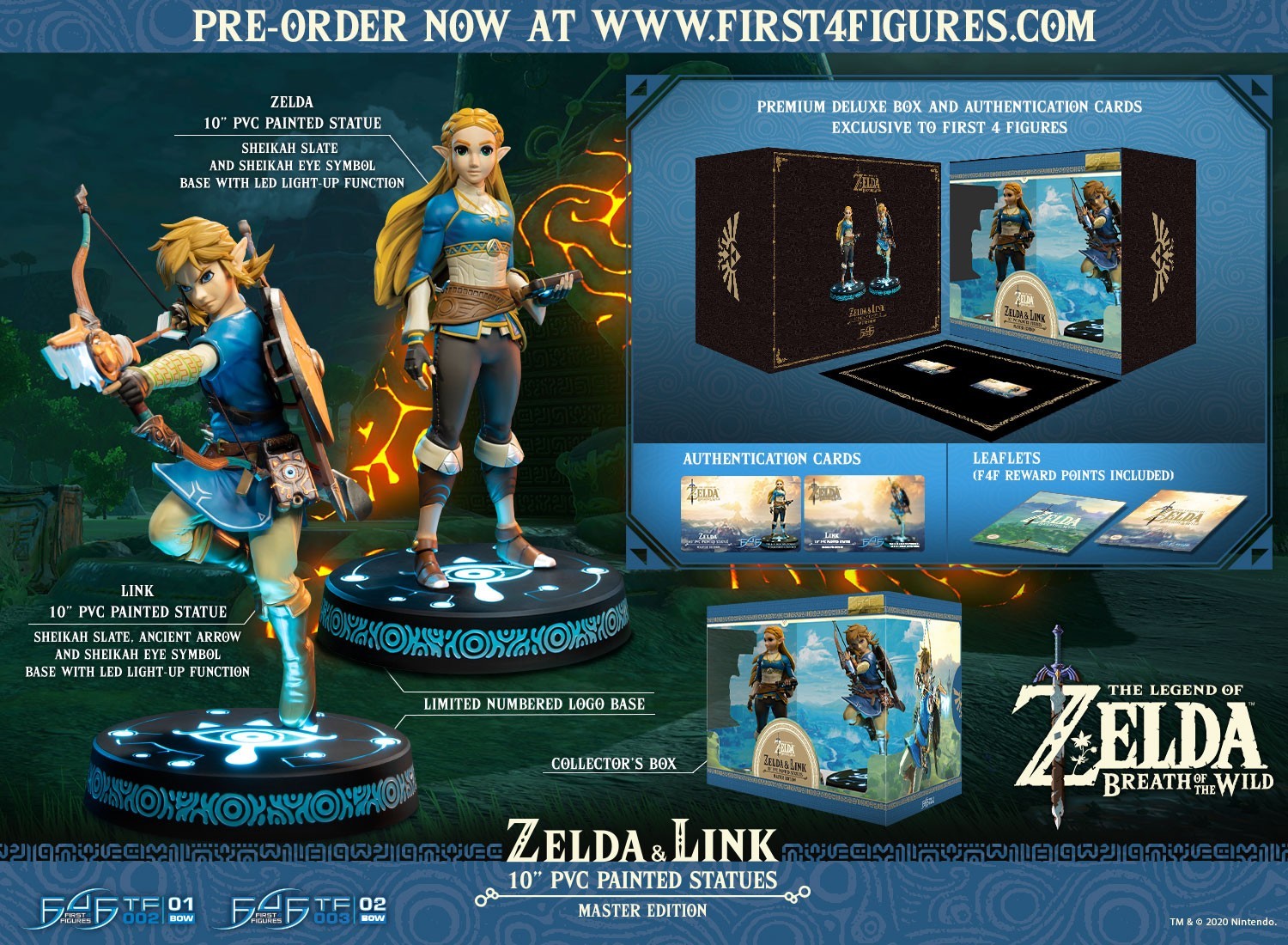 LED-lit Link and Zelda figures from First 4 Figures