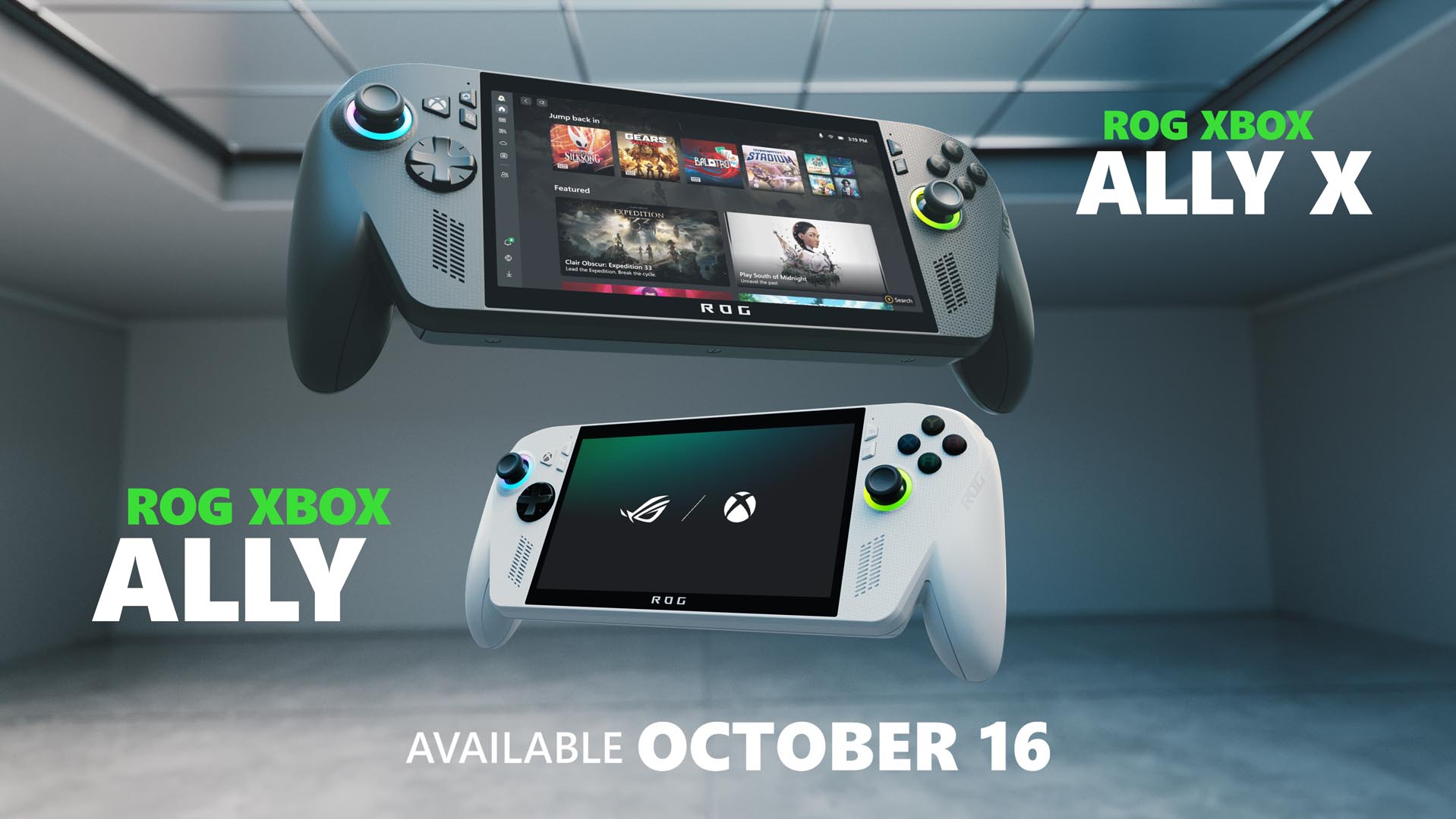 ASUS and Microsoft Set to Launch ROG Xbox Ally Handhelds on October 16, 2025
