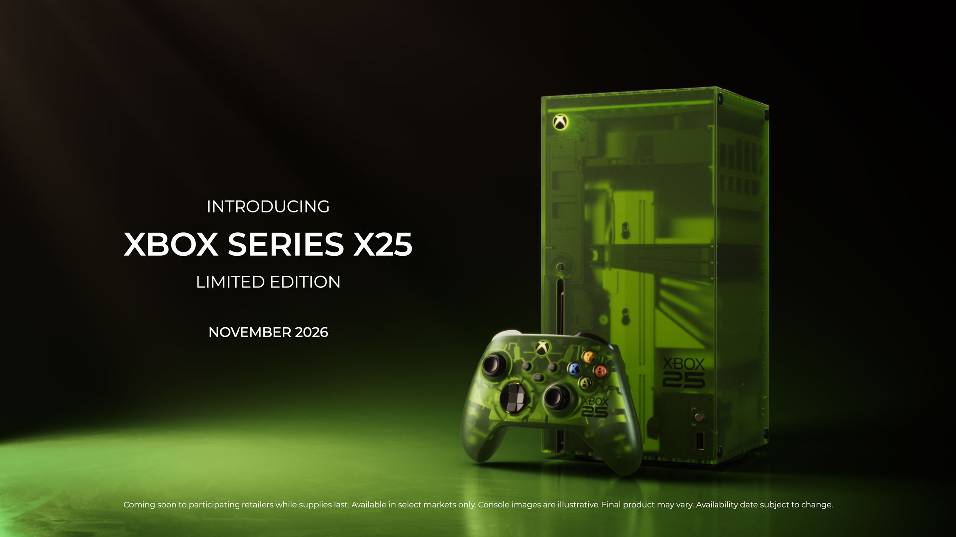 Microsoft Unveils Translucent Green Xbox Series X to Celebrate 25 Years of Xbox